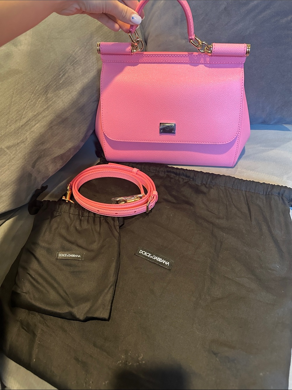 D&G Sicily Top Handle Bag Pink